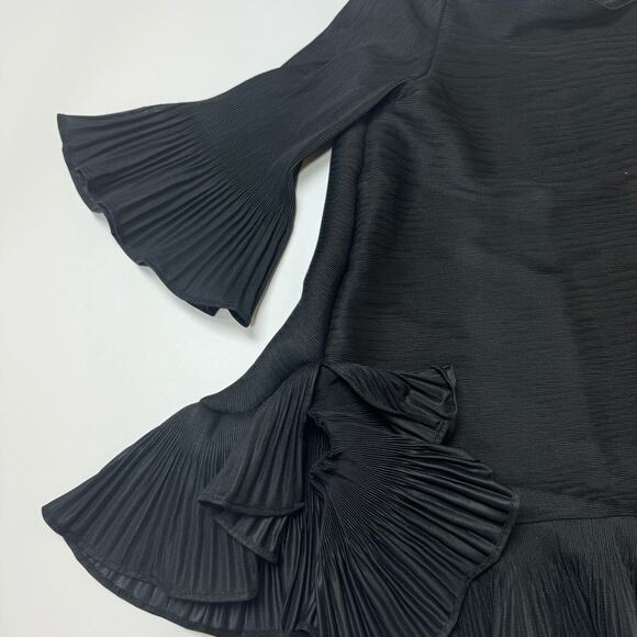 Nabisplace Chloe Pleated Ruffle Black Dress NWT - Picture 4 of 9